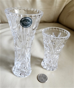 Lenox Fine Crystal and Czechoslovakia Republic vintage set of 2 vases