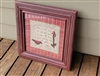 Historical phrase nature theme hand stitched linen framed wall decor glass protection