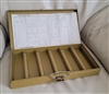 Vintage KENCO Metal Slides Storage Box with handle collectible organizer