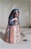 Vintage Mexican Barro Bruñido Tonala Pottery Praying Woman Figure