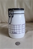 Wheaton Fine Glass milk glass lidded coffee jar kitchen storage home organizer vintage jar