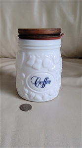 Wheaton Fine Glass fruit embossed coffee jar kitchen storage and display