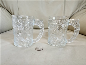 Vintage McDonalds Batman glass drinking mug comic design