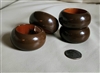 Elegant Wooden napkin rings in dark brown color smooth design made in India