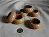 Elegant Wooden napkin rings in dark tan color from India smooth design two tone colors set of 6