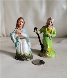 Nativity set figures Mary and Joseph home decor sentimental spiritual Christmas decor