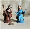 Vintage handmpainted Mary and Joseph figurines made in Italy spiritual display
