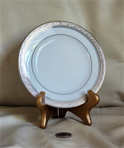 Noritake Crestwood Platinum Bread Plate Vintage Porcelain 2000