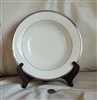 preowned vintage Lenox Solitaire ivory bone china soup bowl with platinum trim