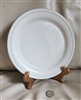 preowned vintage Lenox Chinastone ivory round salad plate with dual grey pinstripe rings on rim