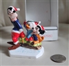 Walt Disney ornaments Schmid Christmas 1980 Sleight Ride with Pluto and Disney kids
