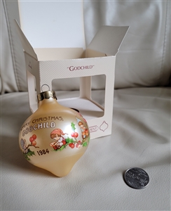 Godchild 1984 glass Keepsake Ornament Hallmark vintage collectible holiday season ornaments and gifts
