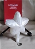 Vintage White glass sparkling star Christmas tree topper Holiday Homes