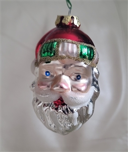 Santa Claus vintage glass ornament Christmas decor