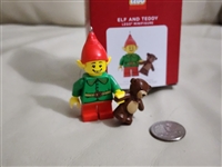 Artisan crafted Jake Angell Elf and Teddy LEGO 2021 ornament Hallmark Keepsake