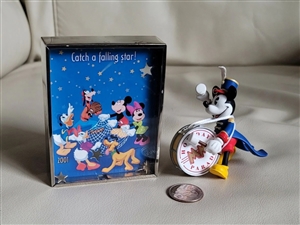 Disney Mickey Drummer 1997 and Walts 100s games Christmas display and ornaments home decor