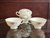 Lenox Rose vintage ivory porcelain footed teacups set of 4 with floral pattern and gold trim 1960s