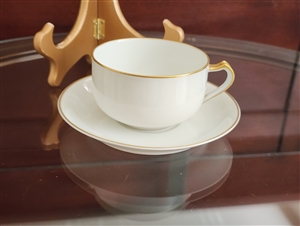 Vintage porcelain Haviland Limoges teacup and saucer porcelain set