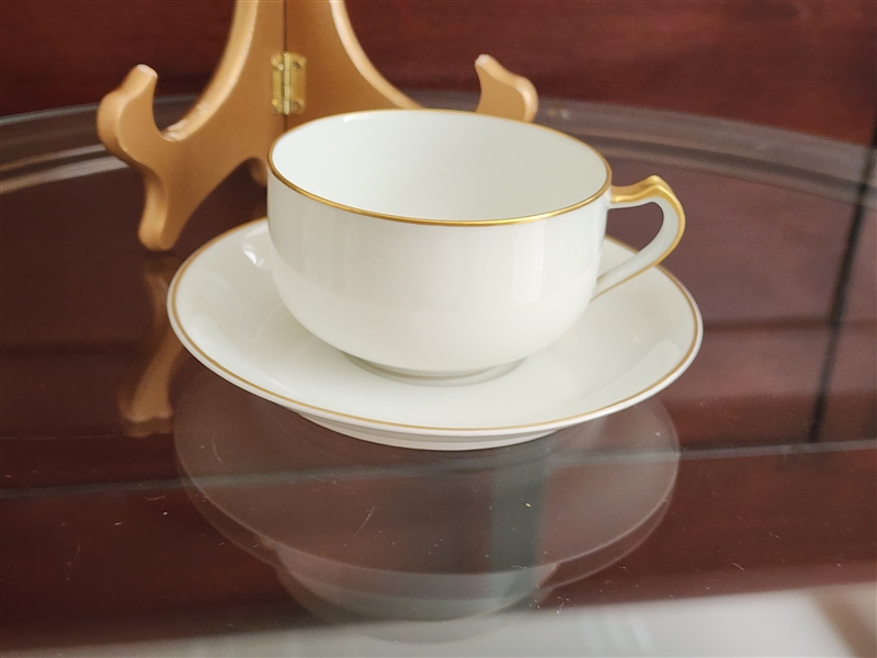 Vintage porcelain Haviland Limoges teacup and saucer porcelain set