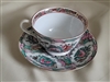 Colorful YT Hong Kong porcelain teacup and saucer elegant collectible porcelain set