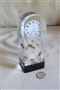 1970s clear lucite watch part explosion paperweight with embedded invicta watch face preowned