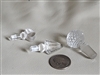 Clear glass vintage stoppers in set of three replacement for perfume bottles collectible glass