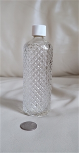 Vintage Avon Oland aftershave bottle with diamond pressed glass pattern