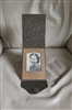 Vintage black and white women photo in frame