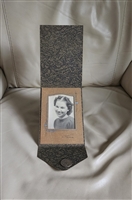 Vintage black and white women photo in frame