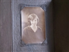 Vintage woman photography in an envelope style