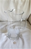 Krosno Poland clear glass pitcher with etched clipper ship made for Toscany