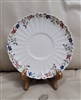 Spode Wicker Dale floral porcelain underplate with scalloped embossed wicker edges