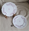 Roses decorated desert pie plate Johnson Bros pink florals elegant embossed porcelain table setting accessories and collectible gifts