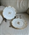 Sorau Carstens Porzellan 1925 to 1939 gold floral scalloped plates set of 2 made in Germany
