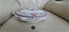 Antique Noritake Berkeley 1912 lidded oval vegetable bowl with side handles and matching lid featuring a central handle and hand-painted floral designs