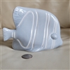 Vintage porcelain exotic fish sculpture decorative display.