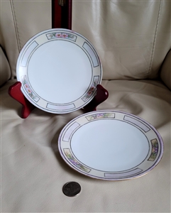Bavarian porcelain 7" Lustre plates Art Nouveau elegant collectible porcelain home decor and kitchen accessories