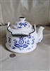 Vintage Chadwick CM porcelain teapot with metal handle.
