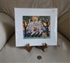 Andrew Murray mounted print reproduction Tower Bridge England featuring cannons and Beefeater guard in a white art display mat