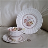 Royal Doulton Grantham three piece set teacup saucer and plate in colorful design