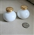 Vintage Salt and pepper shakers Bavaria porcelain in white and gold color decor