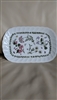 Vintage Andrea by Sadek botanical floral porcelain tray for serving or jewelry storage made in Japan