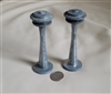 Vintage 1962 silver metal Seattle Space Needle salt and pepper shakers with official fair logo stamp