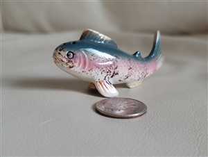 vintage japanese porcelain salmon or trout fish salt and pepper shaker
