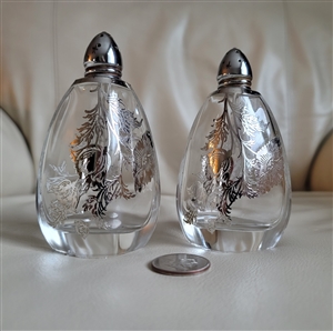 Silver City Flanders sterling silver overlay salt and pepper shakers