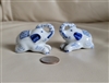 porcelain two Elephants salt and pepper shakers vintage table setting accessories