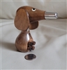 Wooden Dachshund salt and pepper shaker Japan collectible shakers table setting accessories