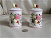 Lefton Hand Painted Shakers with Raised Fruit Detail