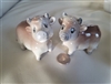 Otagiri Japan 1981 porcelain beige and brown cow salt and pepper shaker set
