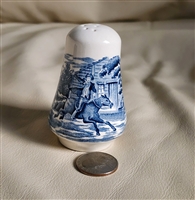 White and blue Liberty Blue porcelain pepper shaker table setting accessory Historical scenery
